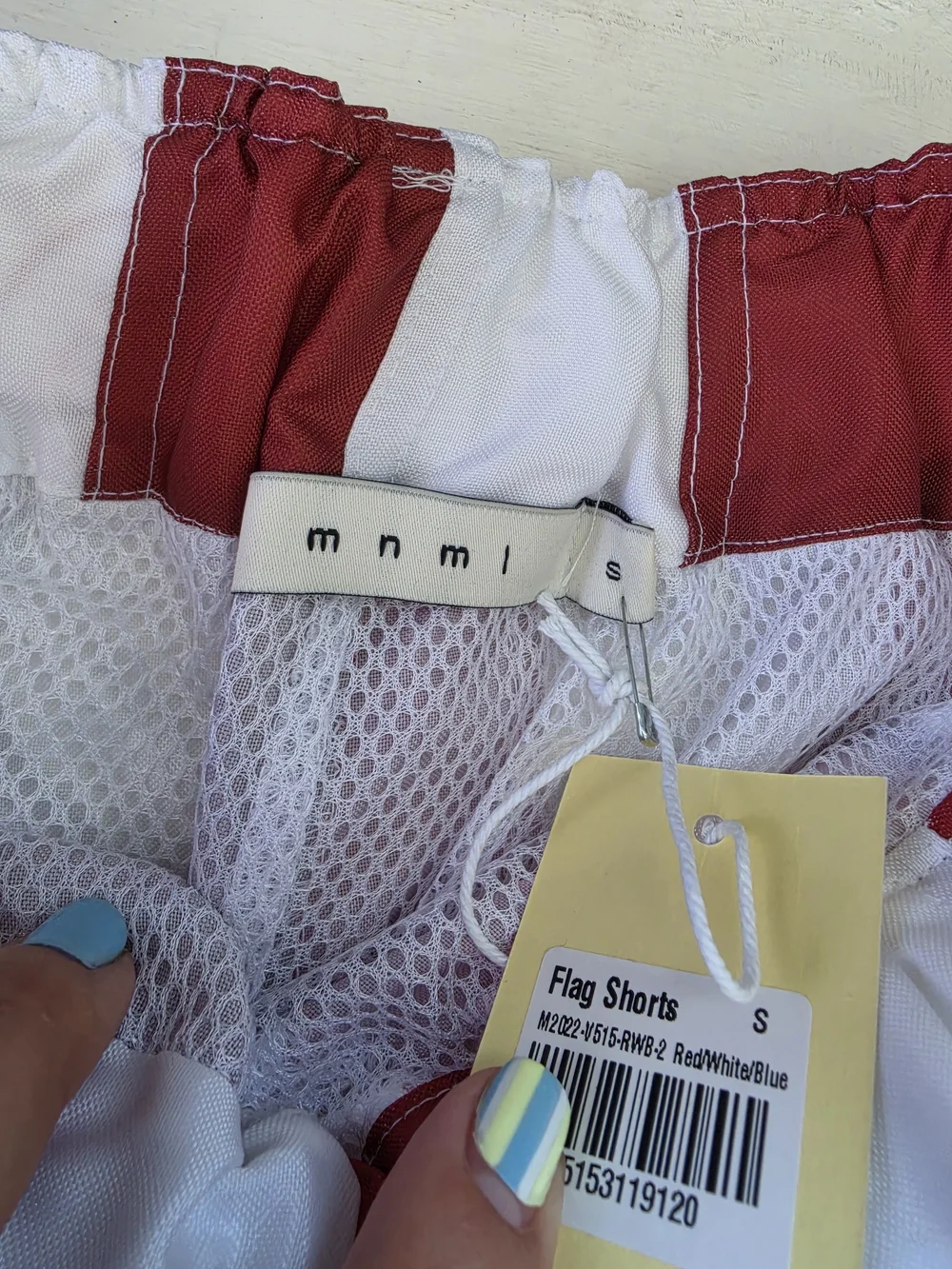MNML Patriotic Stars & Stripes Swim Shorts in Red, White & Blue